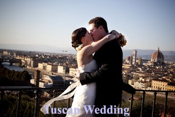 Tuscan wedding overlooking Florence