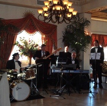 Pic of band playing at a reception